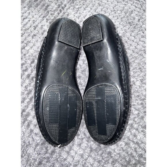 LARRY STUART COLLECTION Black Leather Weaved Mules Shoes Sz 9M Brazil - Picture 15 of 15